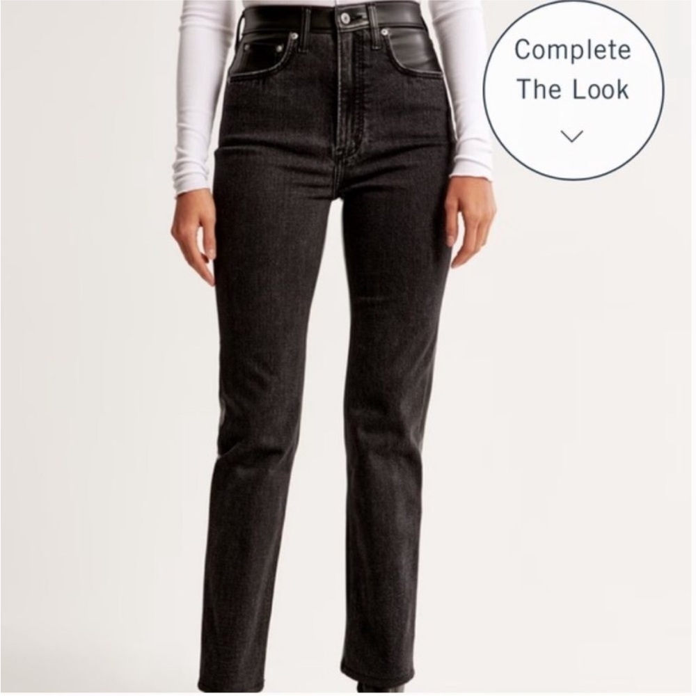 Abercrombie & Fitch ‘The Ankle Straight Ultra High Rise’ Size 27/4R curve love